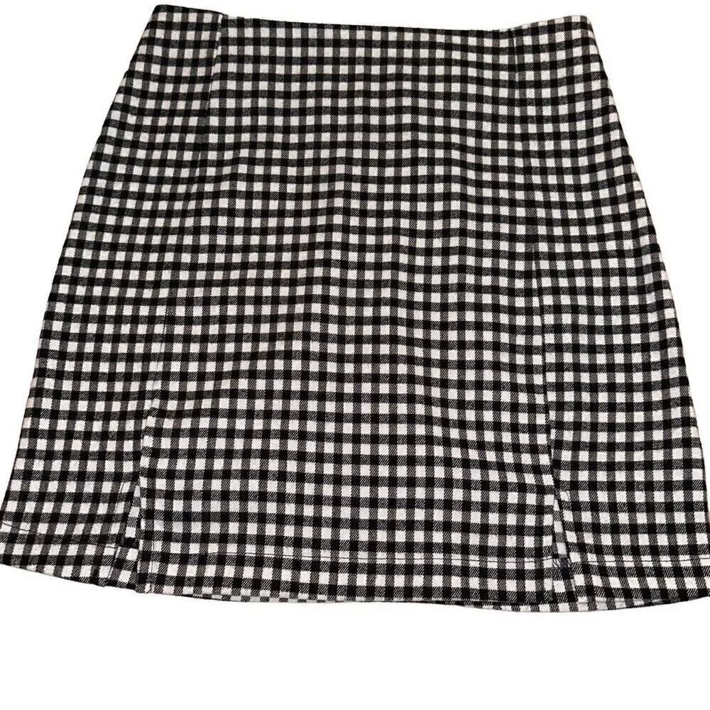 Black & White Gingham Check Mini Pencil Skirt Ladies Size 3 by Love on a Hangar
